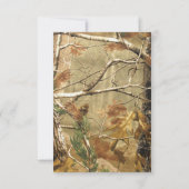 3.5x5 返信ハガキ ウェディング ハンターズ カム, カモフラージュ 出欠カード (裏面)