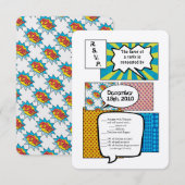 3.5x5 返信ハガキ 漫画 絵本 ポップアート カップル 出欠カード (正面/裏面)