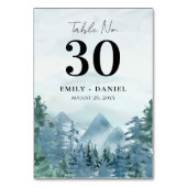 3.5x5.0ブルーマウン素朴ズの予算結婚額 テーブルナンバー (正面)