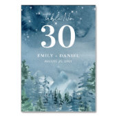 3.5x5.0 Dark Dusk Blue Mountains 結婚's Budget テーブルナンバー (裏面)