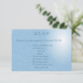 3.5x5 R.S.V.P返信カードウィンターブルークリスマス 招待状 (スタンド正面)
