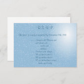 3.5x5 R.S.V.P返信カードウィンターブルークリスマス 招待状 (正面/裏面)