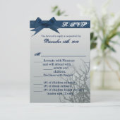 3.5x5 R.S.V.P.カードすりガラスひび割れ鏡 招待状 (スタンド正面)