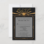 3.5x5 R.S.V.P.カードアールデコローアリング20sギャツビー 招待状 (正面)