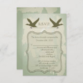 3.5x5 R.S.V.P.カードカントリーダック狩り 素朴 出欠カード (正面/裏面)