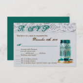 3.5x5 R.S.V.P.カードカントリー素朴メイスンジャールレース 招待状 (正面/裏面)