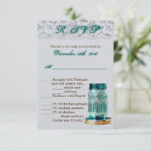 3.5x5 R.S.V.P.カードカントリー素朴メイスンジャールレース 招待状 (スタンド正面)