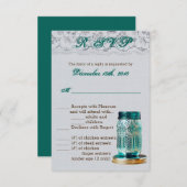 3.5x5 R.S.V.P.カードカントリー素朴メイスンジャールレース 招待状 (正面/裏面)