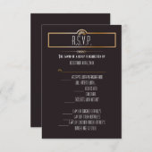 3.5x5 R.S.V.P.カードギャツビーテーマ 招待状 (正面/裏面)