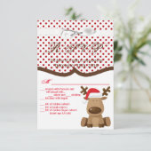 3.5x5 R.S.V.P.カードクリスマストラッククリスマスバッファローP 招待状 (スタンド正面)