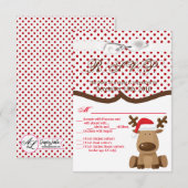 3.5x5 R.S.V.P.カードクリスマストラッククリスマスバッファローP 招待状 (正面/裏面)