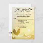 3.5x5 R.S.V.P.カードサニーモーニングファームカントリーラス 招待状 (正面/裏面)