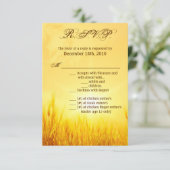 3.5x5 R.S.V.P.カードサンライズ小麦国素朴 招待状 (スタンド正面)