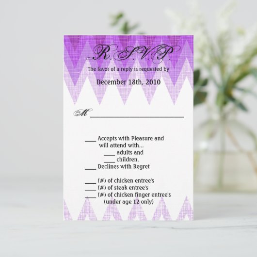 3.5x5 R.S.V.P.カードシボグラデーションロンパープル 招待状 (スタンド正面)