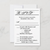 3.5x5 R.S.V.P.カードタイポグラフィニューモダンスプリント 招待状 (正面)