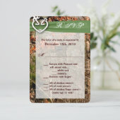 3.5x5 R.S.V.P.カードディアカップルDoeバック迷彩柄 招待状 (スタンド正面)