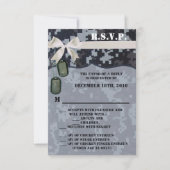 3.5x5 R.S.V.P.カードネイビーデジタルプリントUniform Cam 招待状 (正面)