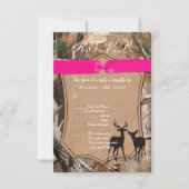 3.5x5 R.S.V.P.カードハンター迷彩柄カモフラージュ鹿 招待状 (正面)