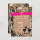 3.5x5 R.S.V.P.カードハンター迷彩柄カモフラージュ鹿 招待状 (正面/裏面)