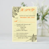 3.5x5 R.S.V.P.カードハンドドロー紅葉秋 招待状 (スタンド正面)