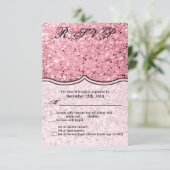 3.5x5 R.S.V.P.カードバラ金ゴールドグリッター 招待状 (スタンド正面)