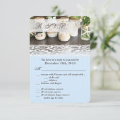 3.5x5 R.S.V.P.カードビーチシーメイソンJars海シー 招待状 (スタンド正面)