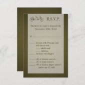 3.5x5 R.S.V.P.カードブラウンダブルバイク 招待状 (正面/裏面)