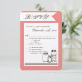 3.5x5 R.S.V.P.カードメイスンジャー国のバ素朴ース 招待状 (スタンド正面)