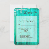 3.5x5 R.S.V.P.カードメイスンジャー文字列ライトウッド 招待状 (正面)