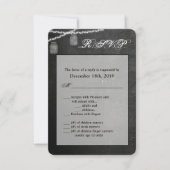 3.5x5 R.S.V.P.カードメイスンジャー文字列ライトチョーク 招待状 (正面)