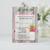 3.5x5 R.S.V.P.カードメイソンjarワイルドフラワーズバーンウー 招待状 (スタンド正面)