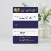 3.5x5 R.S.V.P.カードモダンネイビストライプーホワイト続き 招待状 (スタンド正面)