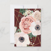 3.5x5 R.S.V.P.カード幾何学的ガーデンバラワイン 招待状 (裏面)