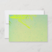 3.5x5 R.S.V.P.カード春ハイビスカスフラワーハワイア 招待状 (裏面)