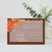 3.5x5 R.S.V.P.カード紅葉秋フローラ 招待状 (スタンド正面)