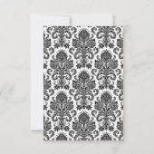 3.5x5 R.S.V.P.カード結婚式のダマスク織 出欠カード (裏面)