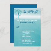 3.5x5 R.S.V.P.カード2冬木雪道 招待状 (正面/裏面)
