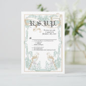 3.5x5 R.S.V.P.カード・ヴィンテージ・バフォーマルードカップル 招待状 (スタンド正面)