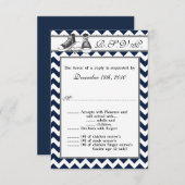 3.5x5 RSVPカード ティーンエイジースニーカー チェブロンストライプ 招待状 (正面/裏面)