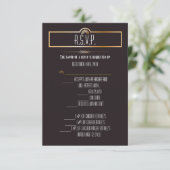 3.5x5 RSVP カード ギャツビー テーマ (スタンド正面)