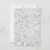 3.5x5 RSVP カード ティール ウッド (裏面)