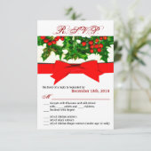 3.5x5 RSVP カード ボーグスの ホリーベリー クリスマス (スタンド正面)