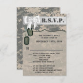 3.5x5 RSVP カード 陸軍 ACU ユニフォーム カモフラージュ (正面/裏面)