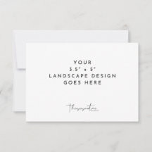 3.5x5" RSVP 封入カード印刷テンプレート