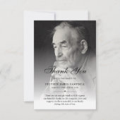 3.5x5 Thank You Custom Funeral Photo Sympathy サンキューカード (正面)