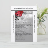 3.5x6方向カードの赤いマスカレード 招待状 (スタンド正面)