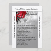 3.5x6方向カードの赤いマスカレード 招待状 (正面/裏面)