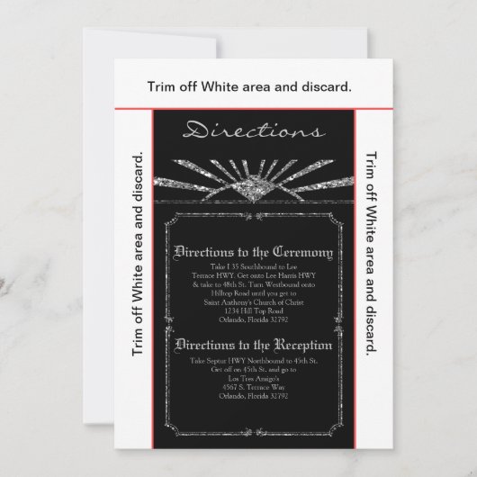 3.5x6方向カードアールデコ轟音20sギャツビー 招待状 (正面)