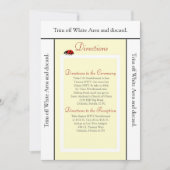 3.5x6方向カードイエローとレディーバグ 招待状 (正面)