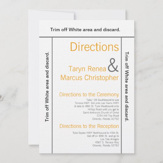 3.5x6方向カードイエローGreシボロ 招待状 (正面)